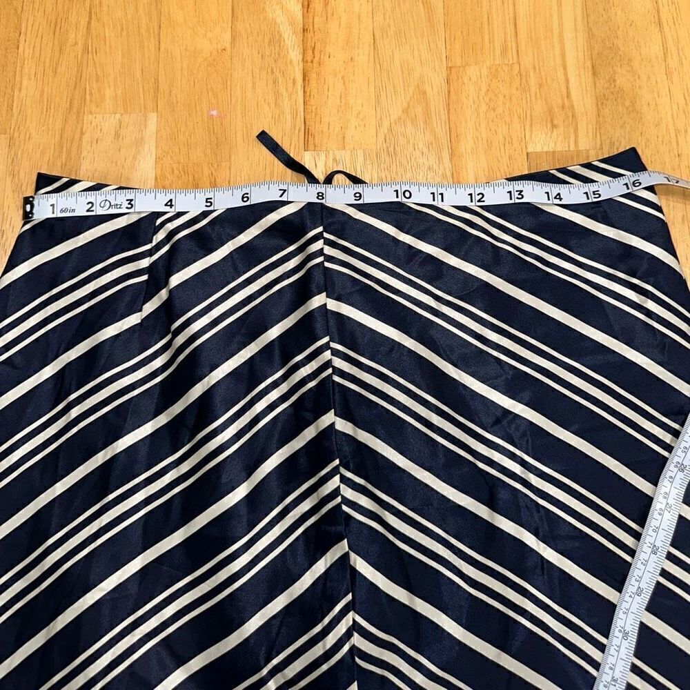 Vintage Pendleton 100% Silk Chevron Midi Skirt Women’s 12 Timeless Preppy - Picture 11 of 13